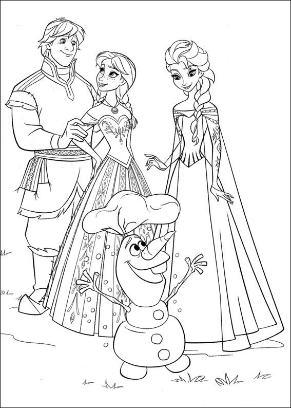 Plansa de colorat cu Frozen 58 54